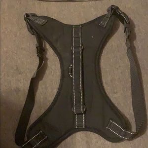 XL black dog harness with sliding lock on buckles